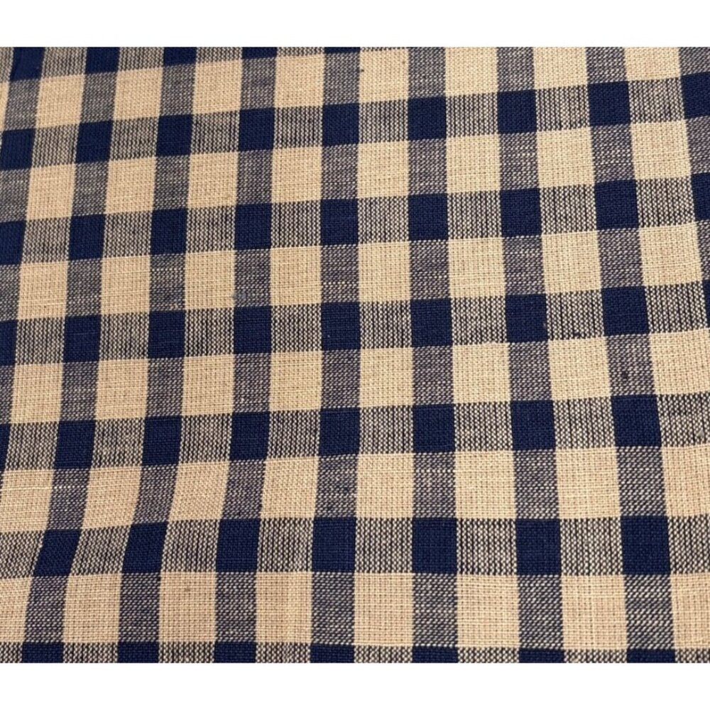 Blue Gingham Cotton Fabric 1/2 yard x 44" Sewing Crafts